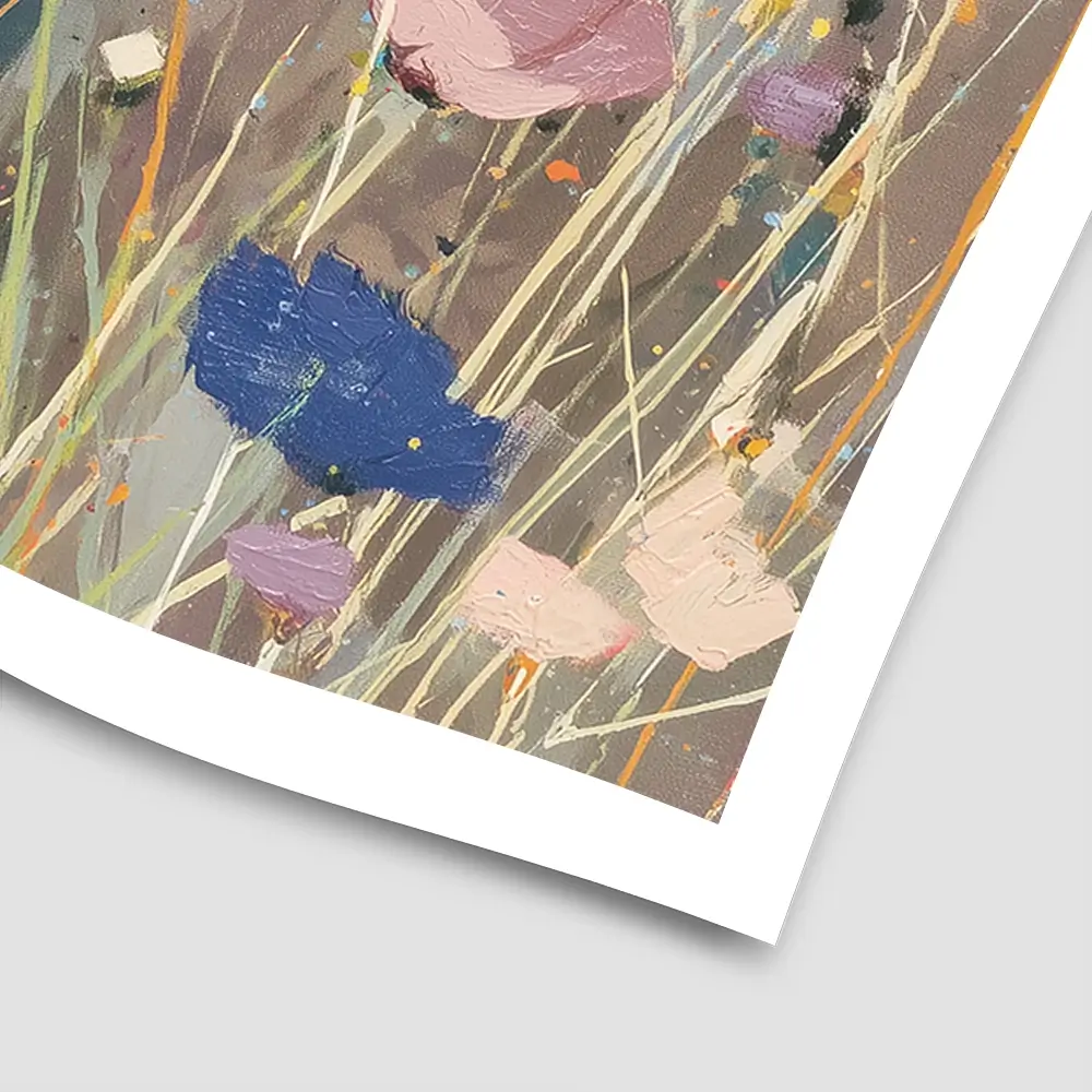 Dusk Wildflowers Square Art Print Dusk Wildflowers Square Art Print wall art product Chromatic Storm Studio
