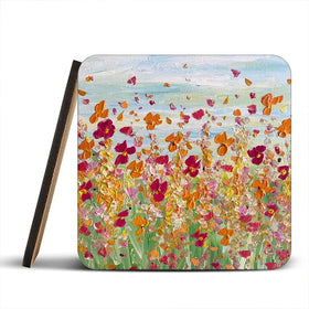 Early Autumn Flowers Coaster Set Early Autumn Flowers Coaster Set wall art product Charlotte Anna Reed