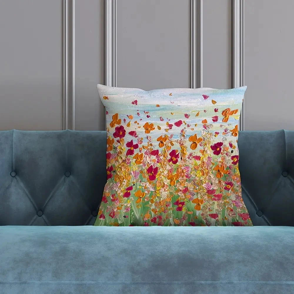 Early Autumn Flowers Cushion Early Autumn Flowers Cushion wall art product Charlotte Anna Reed