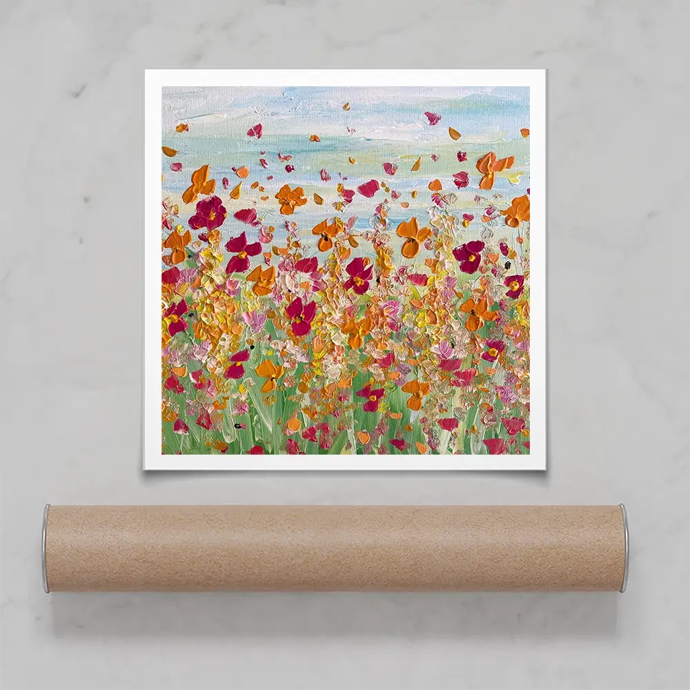 Early Autumn Flowers Square Art Print Early Autumn Flowers Square Art Print wall art product Charlotte Anna Reed