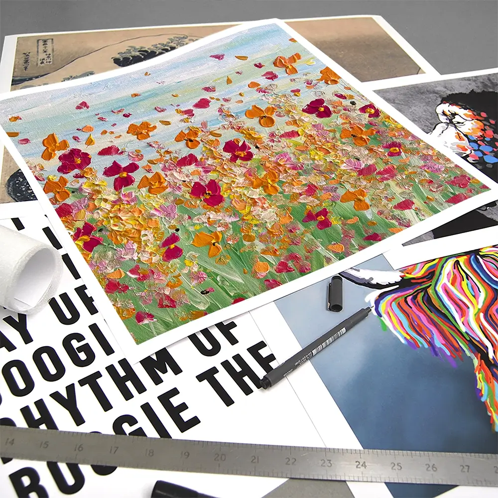 Early Autumn Flowers Square Art Print Early Autumn Flowers Square Art Print wall art product Charlotte Anna Reed