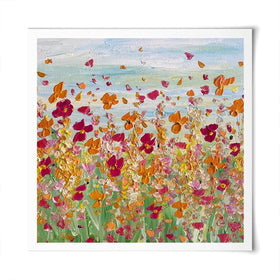 Early Autumn Flowers Square Art Print Early Autumn Flowers Square Art Print wall art product Charlotte Anna Reed