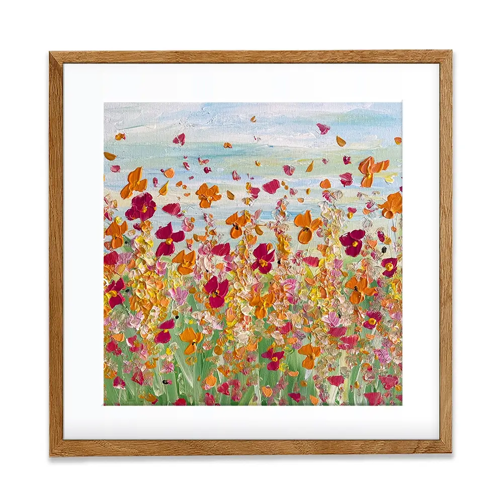 Early Autumn Flowers Square Framed Art Print Early Autumn Flowers Square Framed Art Print wall art product Charlotte Anna Reed
