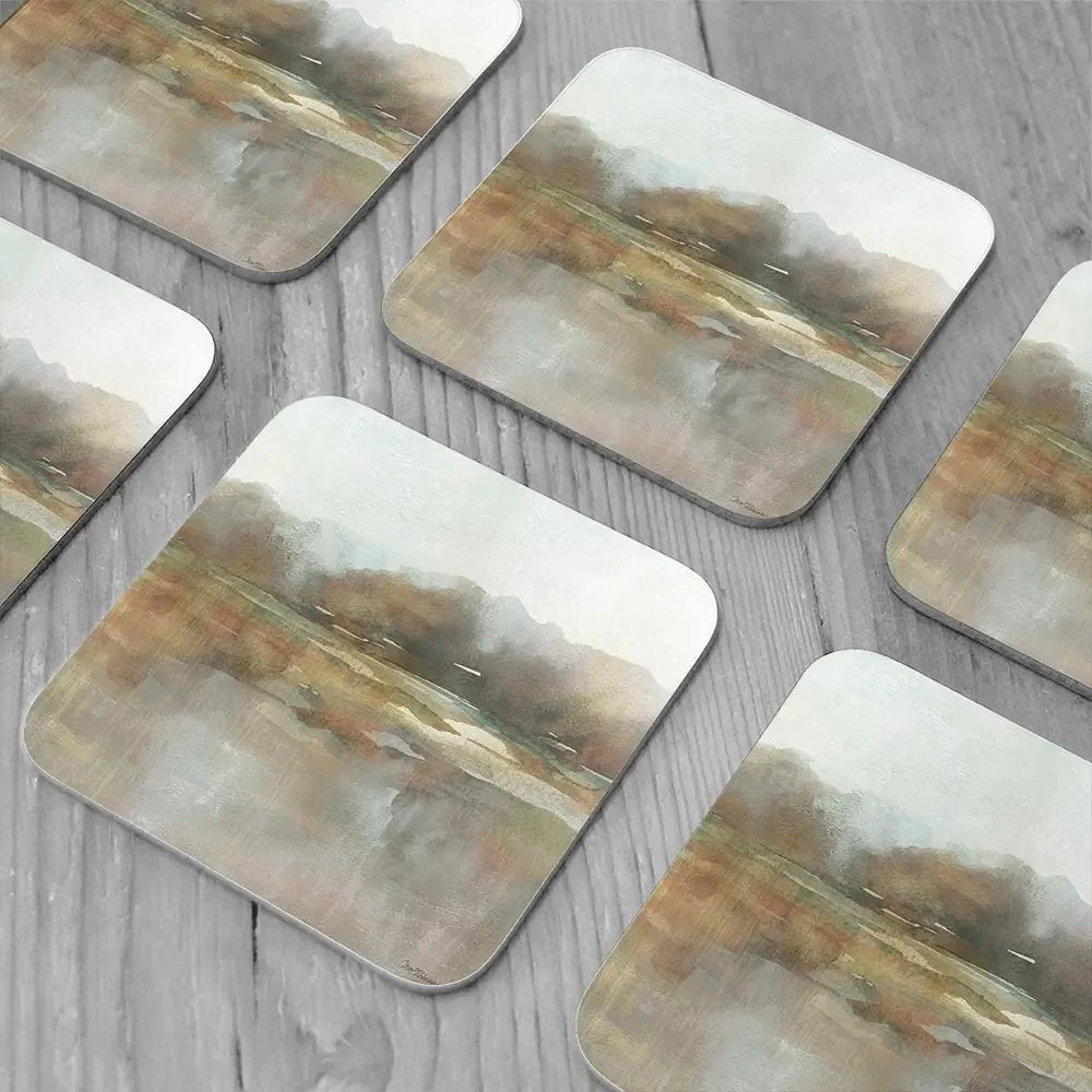 Early Fall Reflections Coaster Set Early Fall Reflections Coaster Set wall art product Carol Robinson