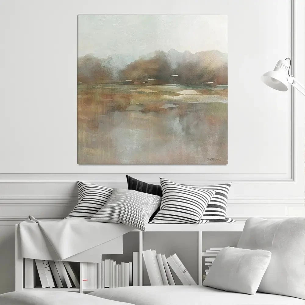 Early Fall Reflections Square Canvas Print Early Fall Reflections Square Canvas Print wall art product Carol Robinson