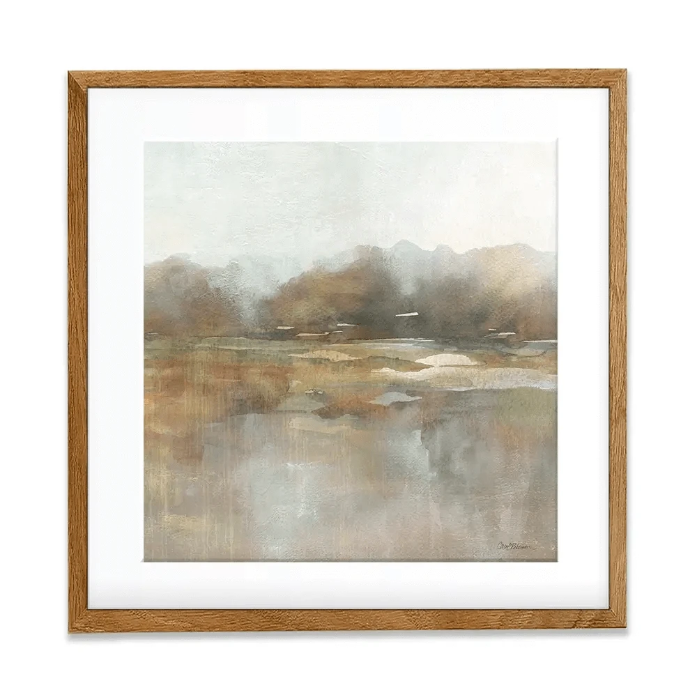 Early Fall Reflections Square Framed Art Print Early Fall Reflections Square Framed Art Print wall art product Carol Robinson