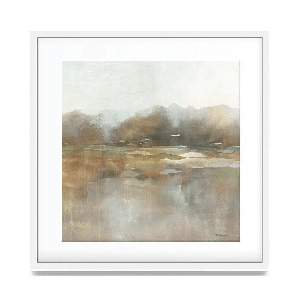 Early Fall Reflections Square Framed Art Print Early Fall Reflections Square Framed Art Print wall art product Carol Robinson