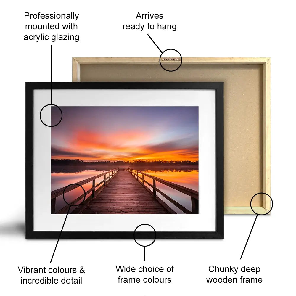 Early Morning Sunrise Framed Art Print Early Morning Sunrise Framed Art Print wall art product traveler jordan / Shutterstock