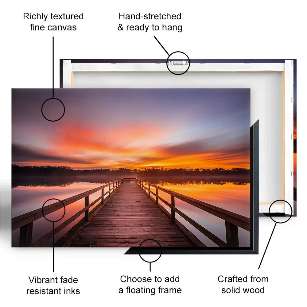 Early Morning Sunrise Oversized Canvas Print Early Morning Sunrise Oversized Canvas Print wall art product traveler jordan / Shutterstock