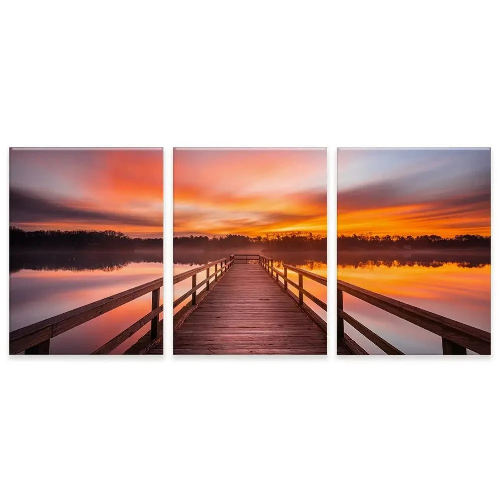 Early Morning Sunrise Trio Canvas Print Early Morning Sunrise Trio Canvas Print wall art product traveler jordan / Shutterstock
