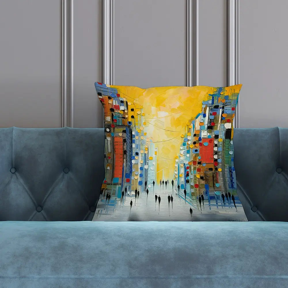 Early Sunset Cushion Early Sunset Cushion wall art product Ekaterina Ermilkina