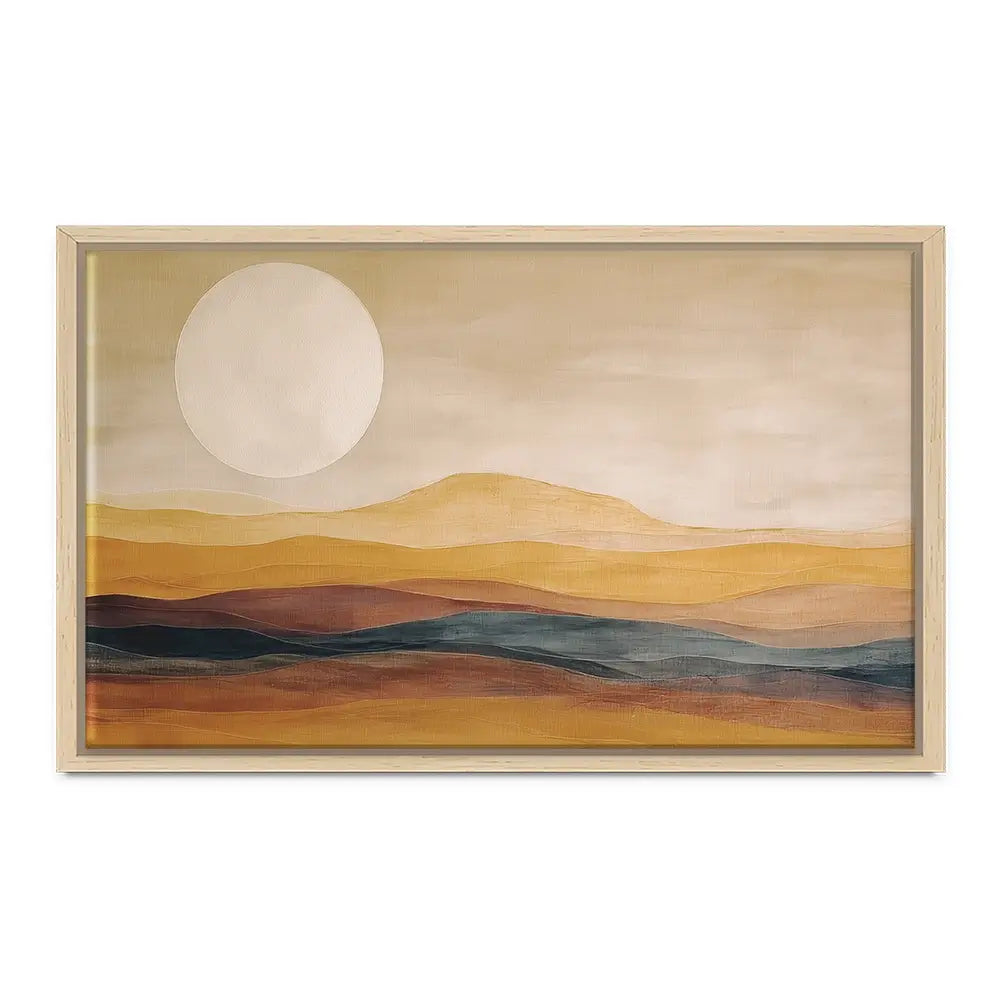 Earth Toned Moon Canvas Print Earth Toned Moon Canvas Print wall art product Gina Kelly - Independent