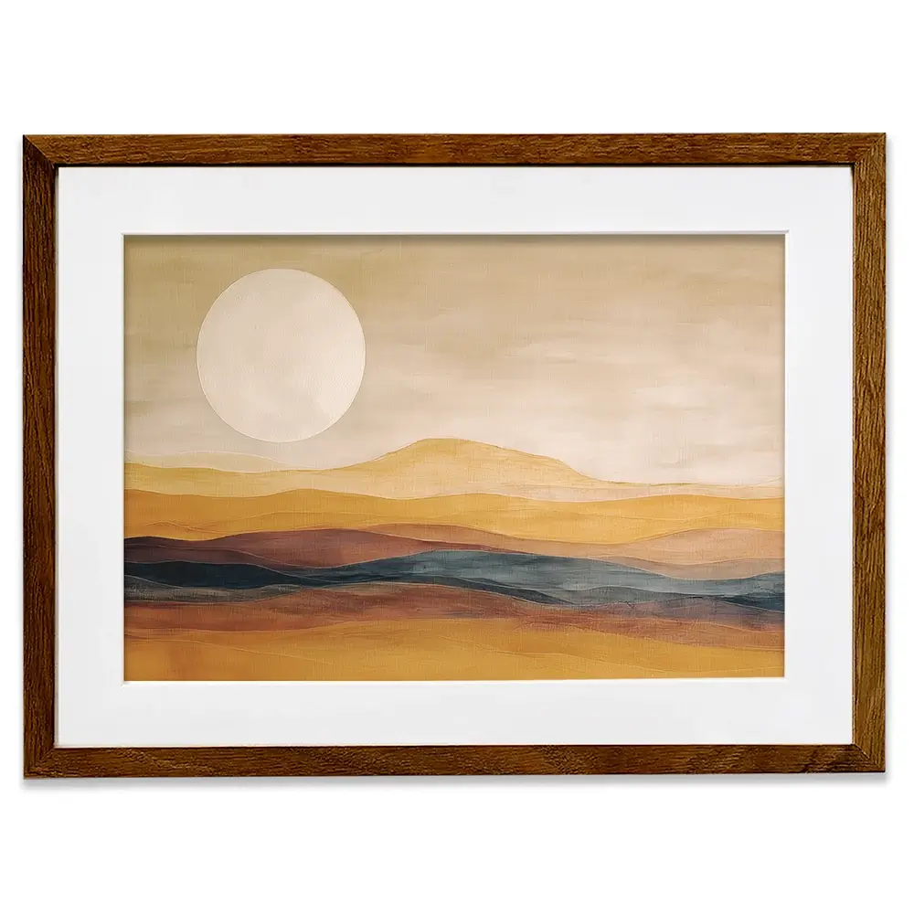 Earth Toned Moon Framed Art Print Earth Toned Moon Framed Art Print wall art product Gina Kelly - Independent