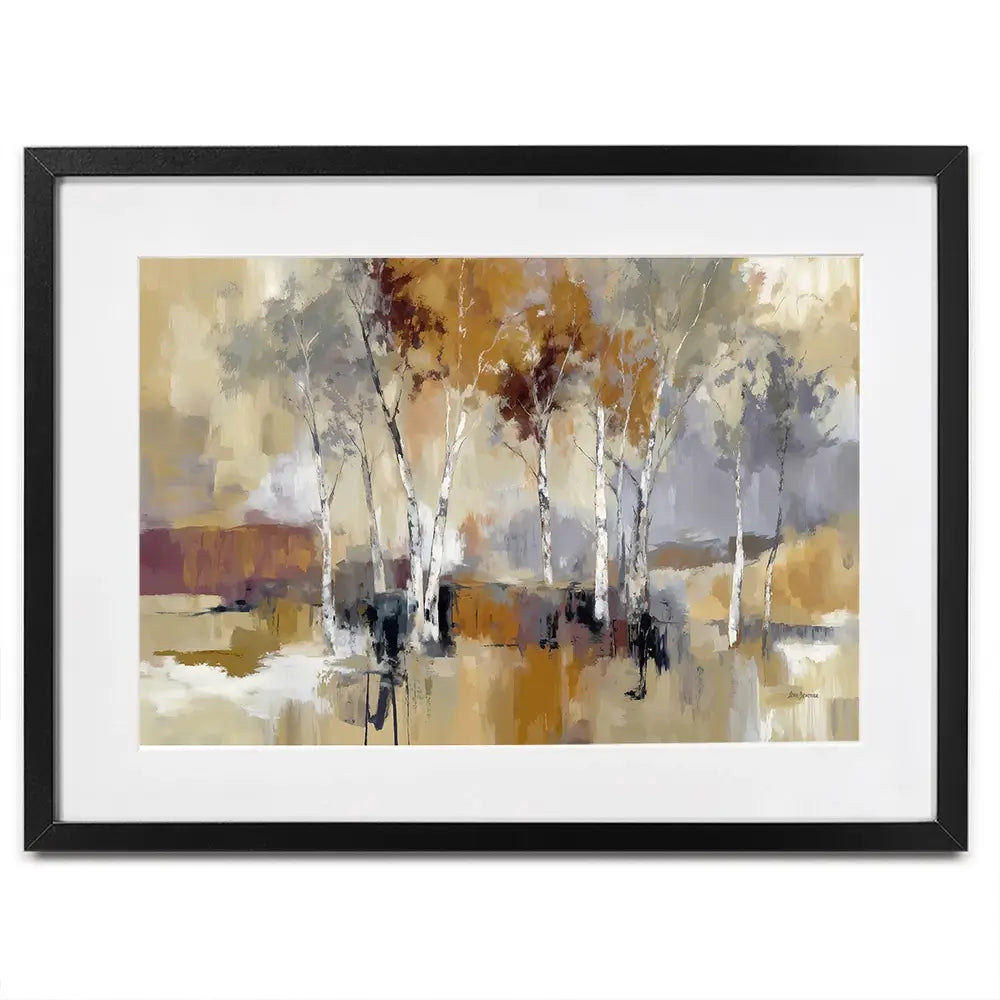 Earthy Birch Tree Forest Framed Art Print Earthy Birch Tree Forest Framed Art Print wall art product Leon Devenice