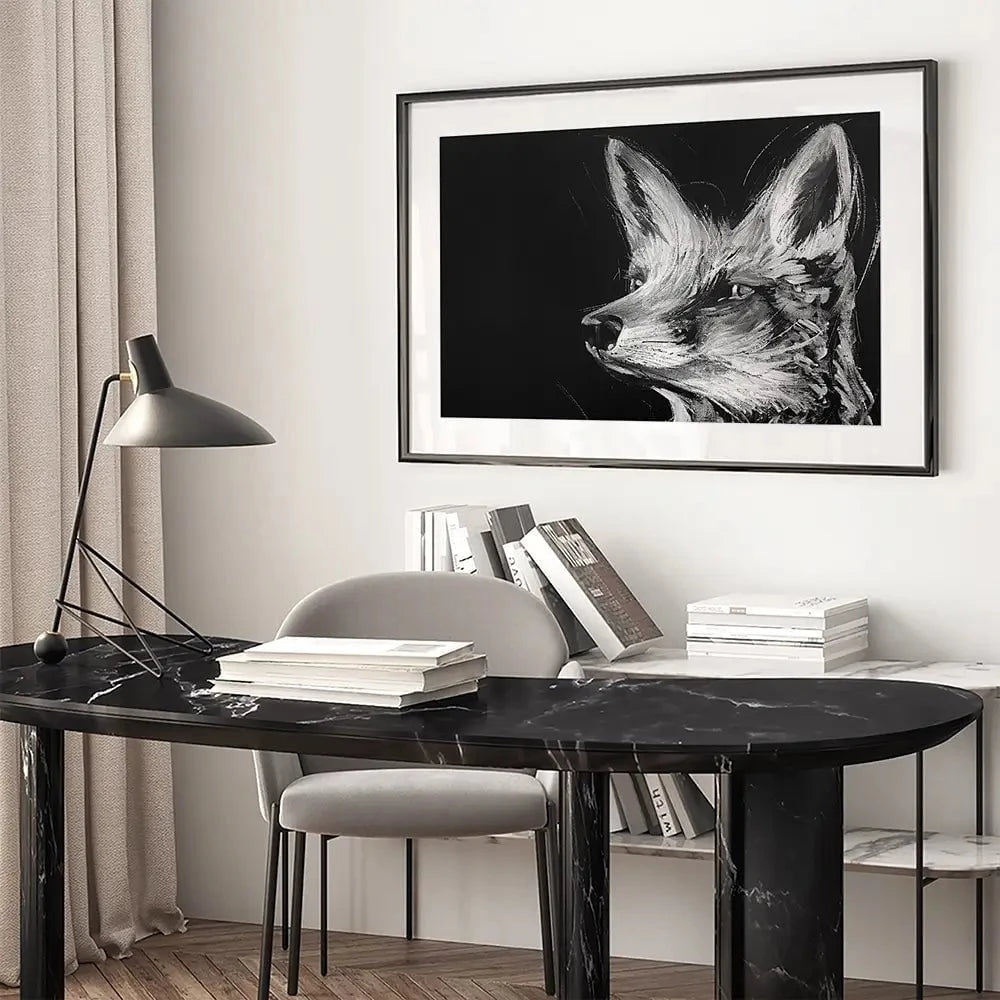 Eclipse Fox Framed Art Print Eclipse Fox Framed Art Print wall art product Aimee Linzi