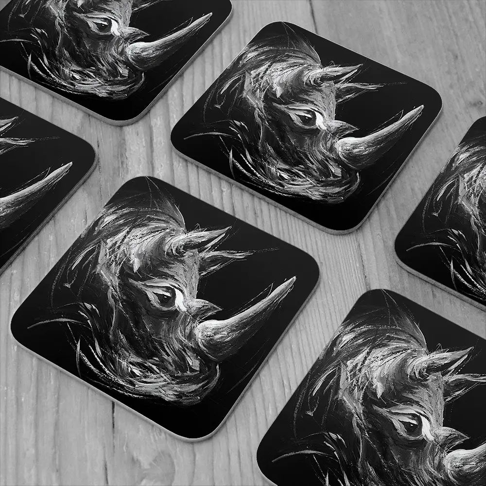 Eclipse Rhino Coaster Set Eclipse Rhino Coaster Set wall art product Aimee Linzi