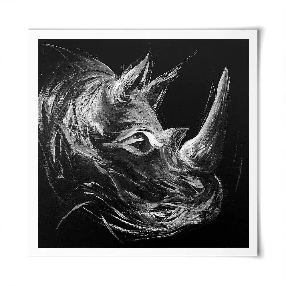 Eclipse Rhino Square Art Print Eclipse Rhino Square Art Print wall art product Aimee Linzi