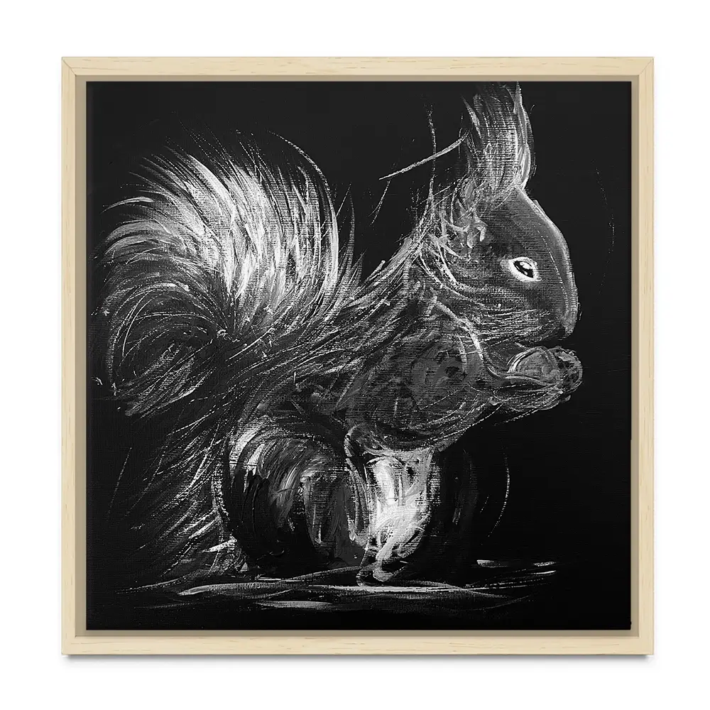 Eclipse Squirrel Square Canvas Print Eclipse Squirrel Square Canvas Print wall art product Aimee Linzi