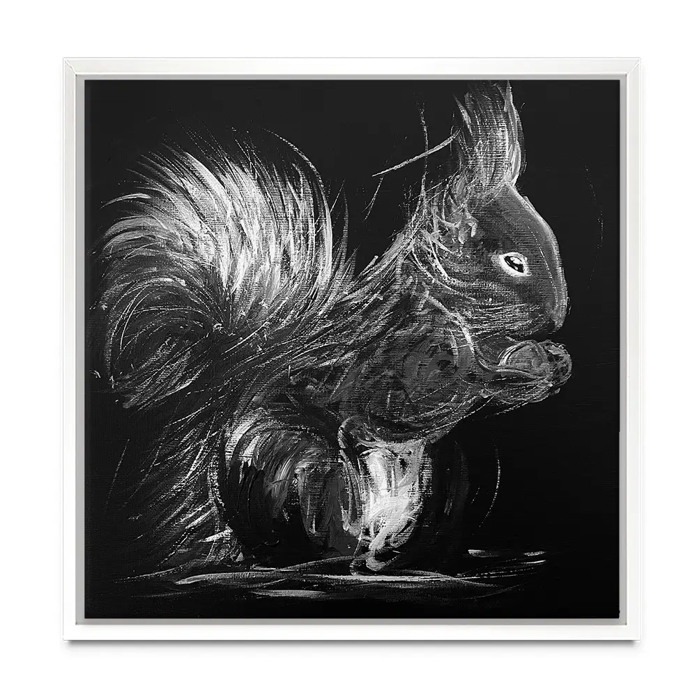Eclipse Squirrel Square Canvas Print Eclipse Squirrel Square Canvas Print wall art product Aimee Linzi