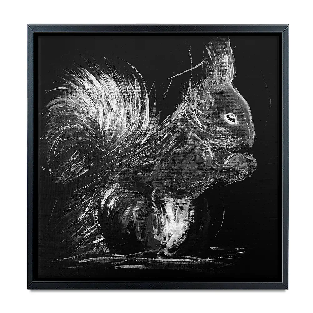 Eclipse Squirrel Square Canvas Print Eclipse Squirrel Square Canvas Print wall art product Aimee Linzi
