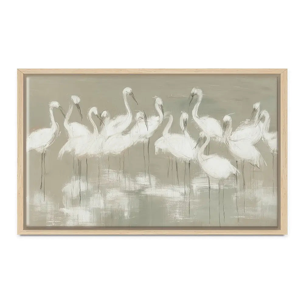 Egret Wading Gather Canvas Print Egret Wading Gather Canvas Print wall art product Chromatic Storm Studio