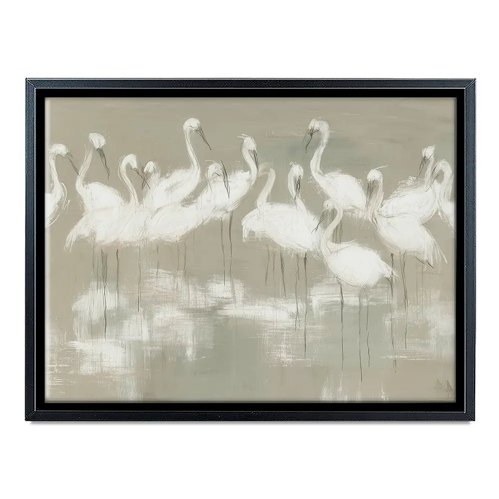 Egret Wading Gather Canvas Print Egret Wading Gather Canvas Print wall art product Chromatic Storm Studio