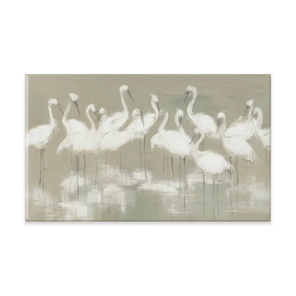 Egret Wading Gather Canvas Print Egret Wading Gather Canvas Print wall art product Chromatic Storm Studio