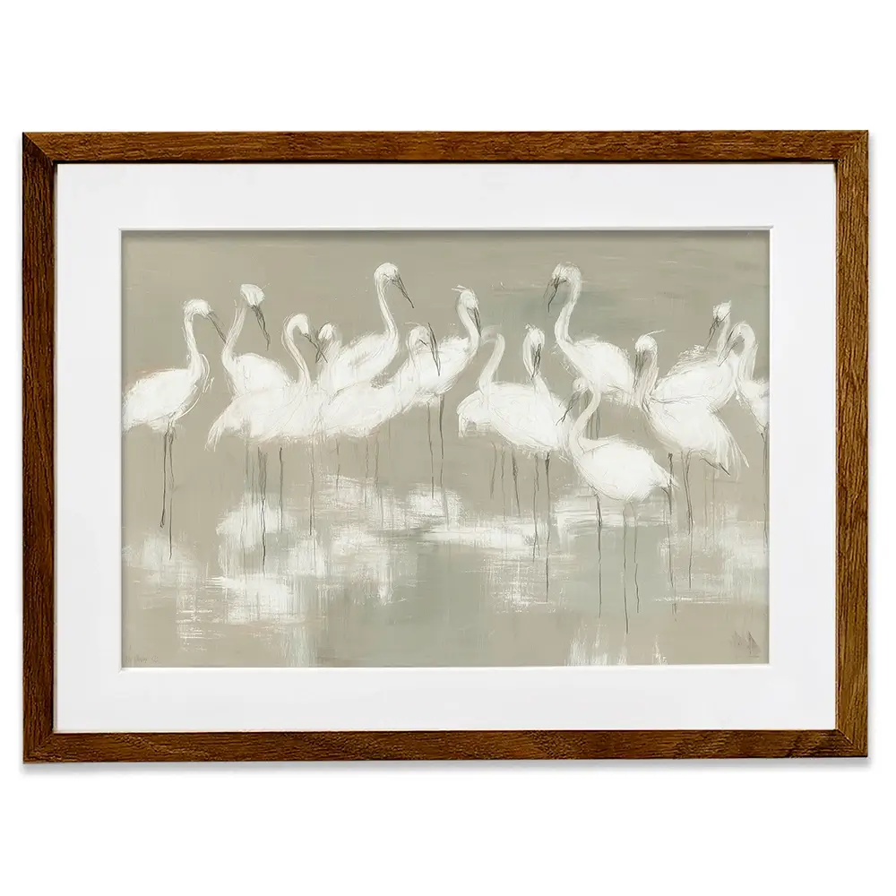 Egret Wading Gather Framed Art Print Egret Wading Gather Framed Art Print wall art product Chromatic Storm Studio