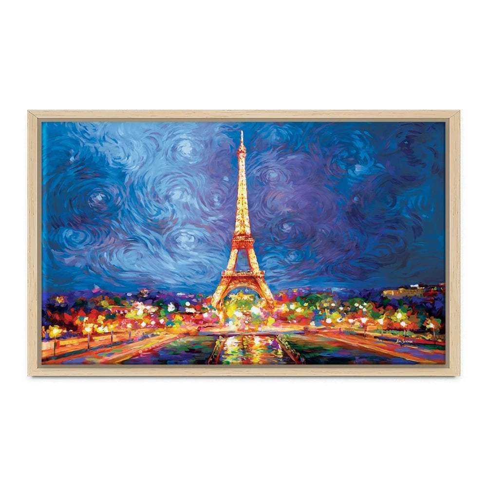 Eiffel Tower And Night Sky Canvas Print Eiffel Tower And Night Sky Canvas Print wall art product Leon Devenice