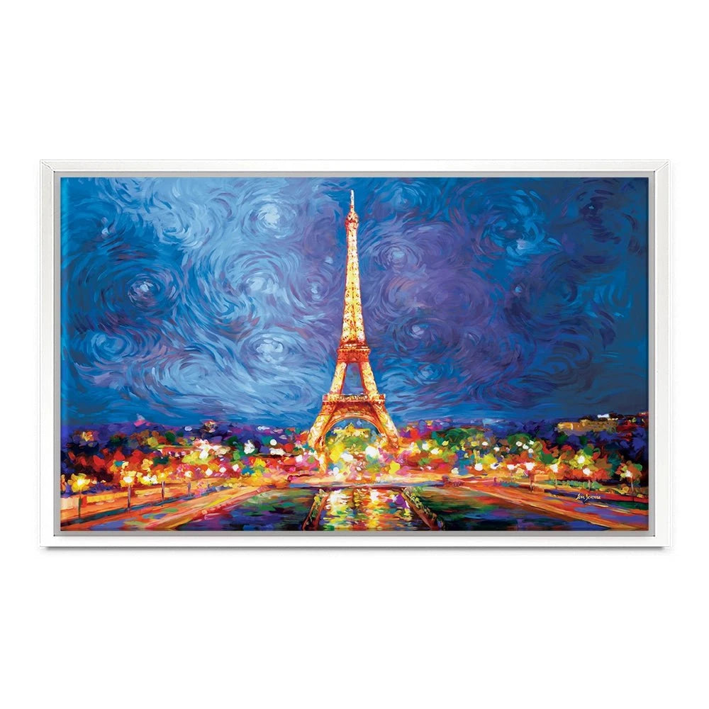 Eiffel Tower And Night Sky Canvas Print Eiffel Tower And Night Sky Canvas Print wall art product Leon Devenice
