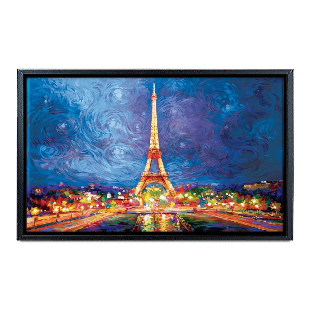 Eiffel Tower And Night Sky Canvas Print Eiffel Tower And Night Sky Canvas Print wall art product Leon Devenice
