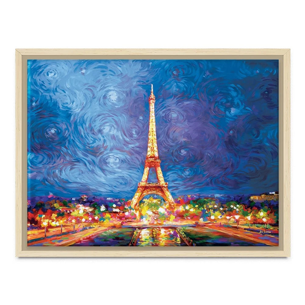 Eiffel Tower And Night Sky Canvas Print Eiffel Tower And Night Sky Canvas Print wall art product Leon Devenice