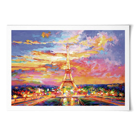 Eiffel Tower At Sunset Art Print Eiffel Tower At Sunset Art Print wall art product Leon Devenice