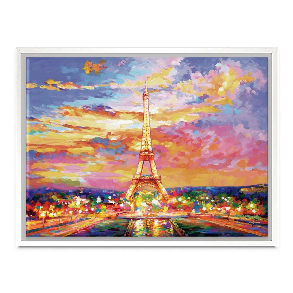 Eiffel Tower At Sunset Canvas Print Eiffel Tower At Sunset Canvas Print wall art product Leon Devenice