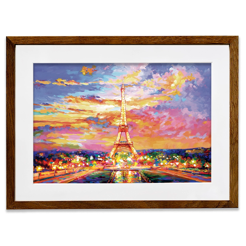 Eiffel Tower At Sunset Framed Art Print Eiffel Tower At Sunset Framed Art Print wall art product Leon Devenice