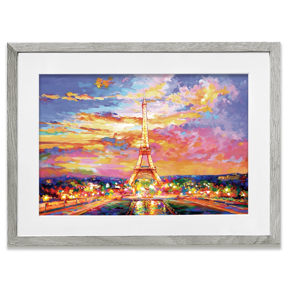 Eiffel Tower At Sunset Framed Art Print Eiffel Tower At Sunset Framed Art Print wall art product Leon Devenice