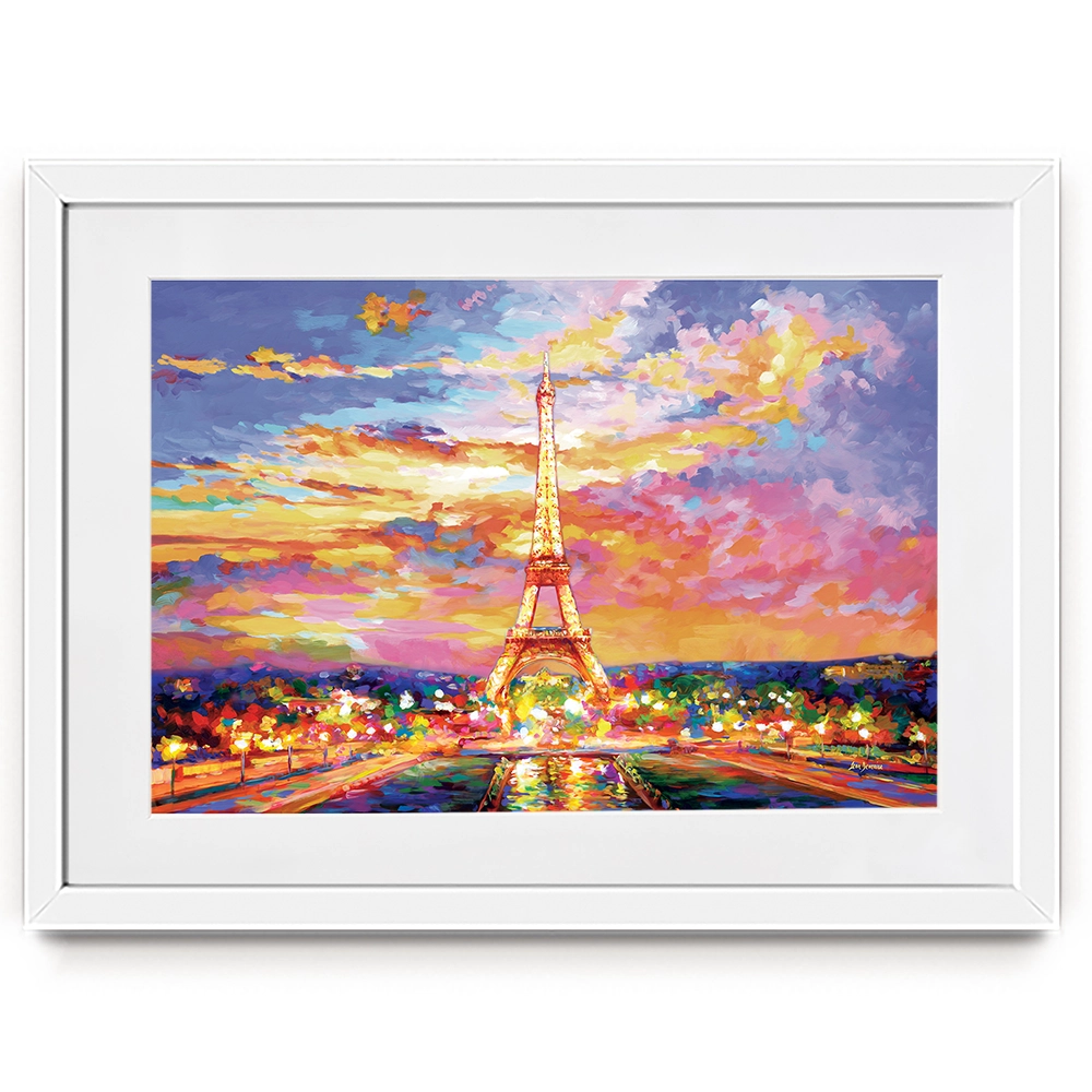 Eiffel Tower At Sunset Framed Art Print Eiffel Tower At Sunset Framed Art Print wall art product Leon Devenice