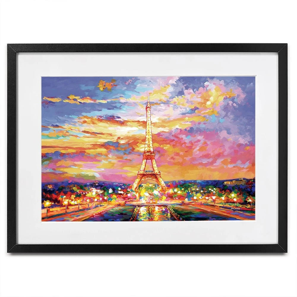 Eiffel Tower At Sunset Framed Art Print Eiffel Tower At Sunset Framed Art Print wall art product Leon Devenice