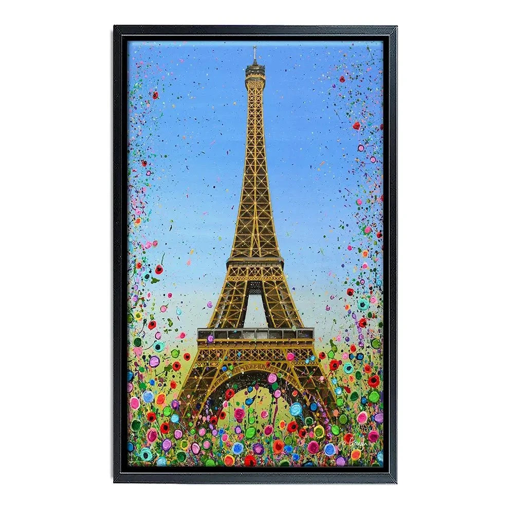 Eiffel Tower Flower Pop Canvas Print Eiffel Tower Flower Pop Canvas Print wall art product Jo Gough