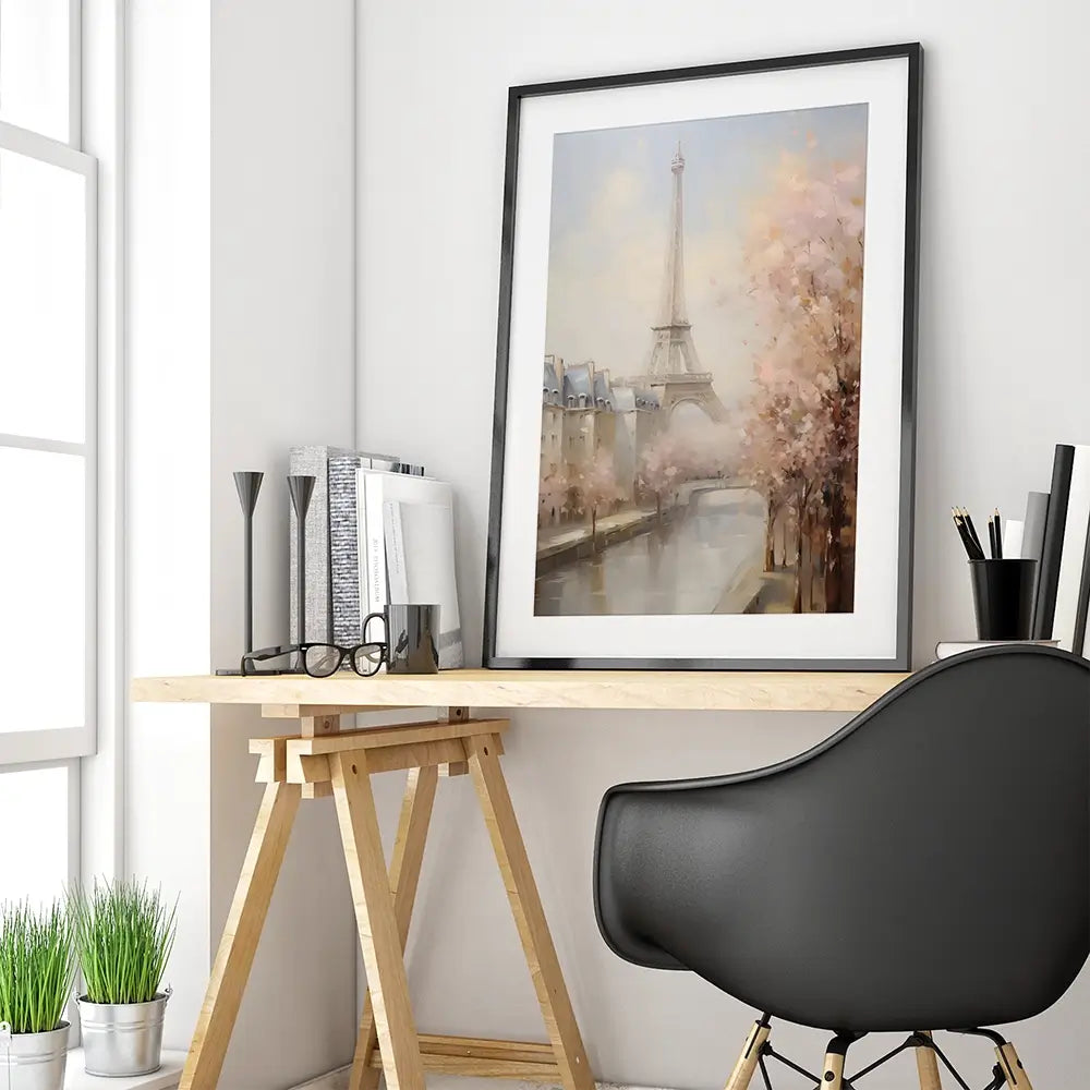 Eiffel Tower Pastels Framed Art Print Eiffel Tower Pastels Framed Art Print wall art product Arlington Prints - Independent