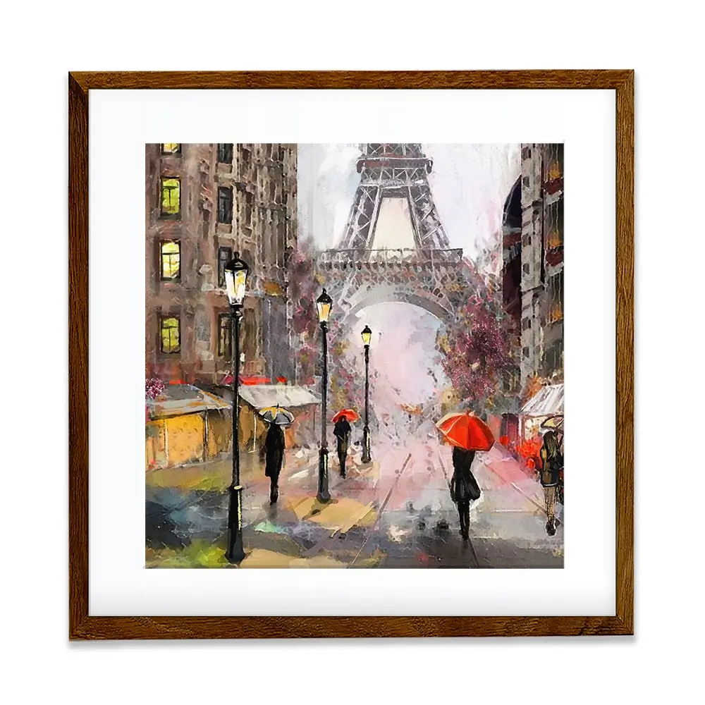 Eiffel Tower Square Framed Art Print Eiffel Tower Square Framed Art Print wall art product lisima / Shutterstock