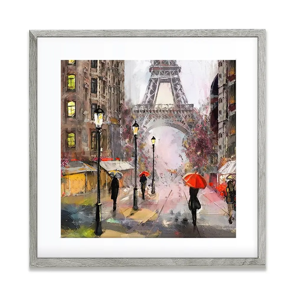 Eiffel Tower Square Framed Art Print Eiffel Tower Square Framed Art Print wall art product lisima / Shutterstock