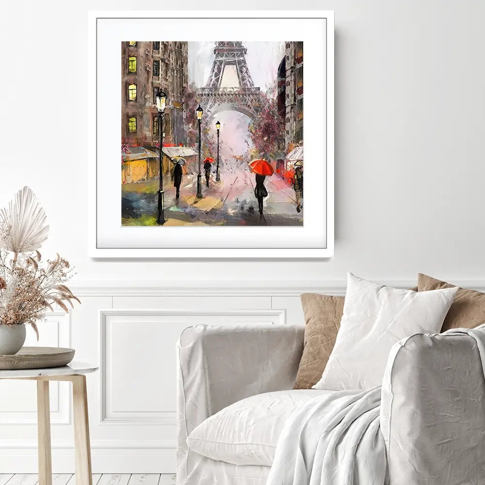 Eiffel Tower Square Framed Art Print Eiffel Tower Square Framed Art Print wall art product lisima / Shutterstock