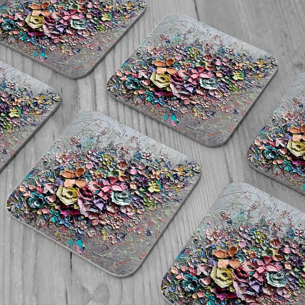Electric Love Coaster Set Electric Love Coaster Set wall art product Nada Khatib