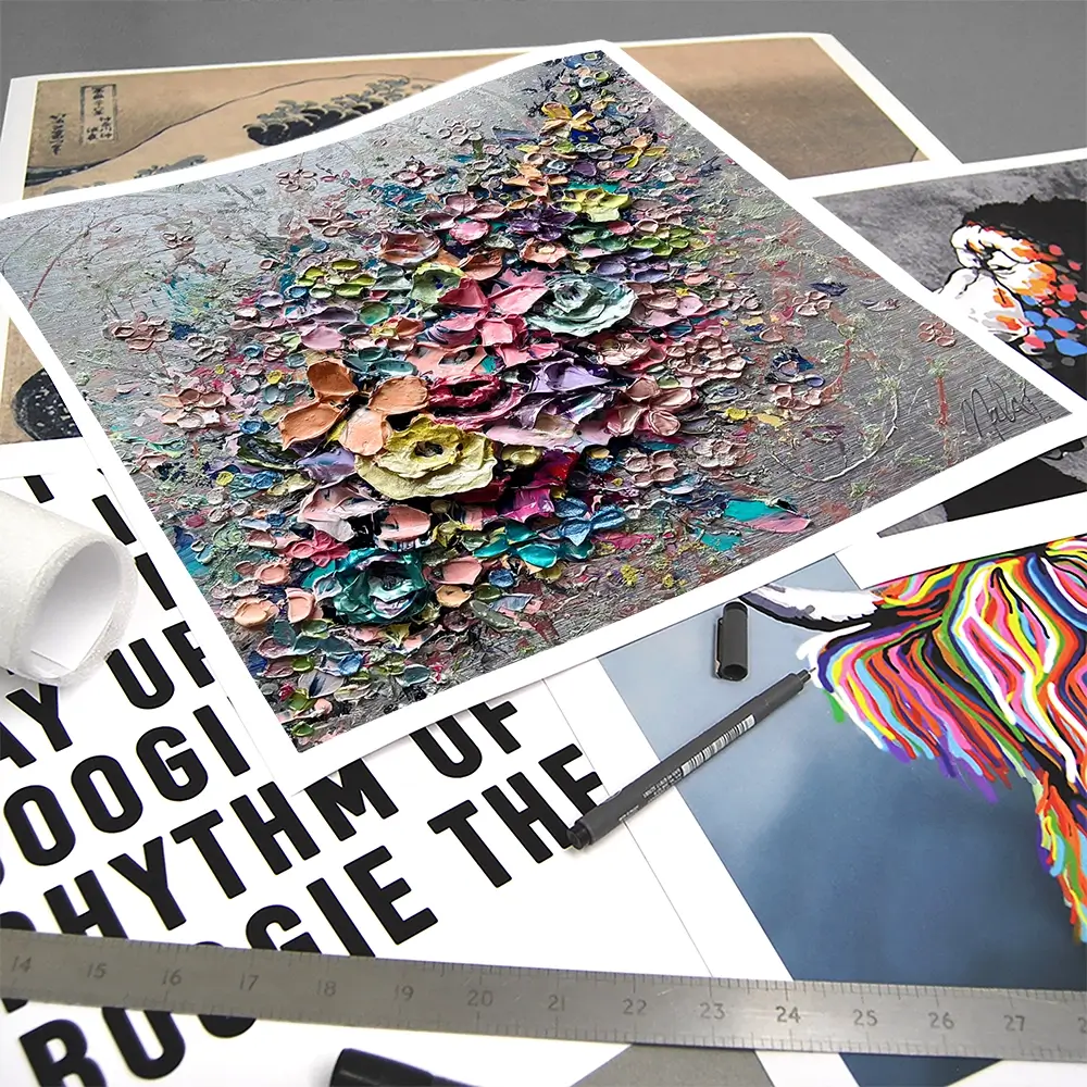 Electric Love Square Art Print Electric Love Square Art Print wall art product Nada Khatib