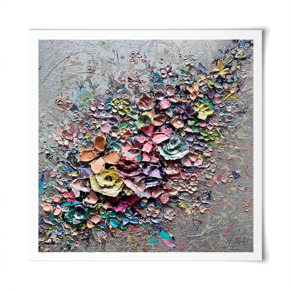 Electric Love Square Art Print Electric Love Square Art Print wall art product Nada Khatib