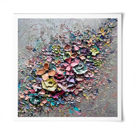 Electric Love Square Art Print Electric Love Square Art Print wall art product Nada Khatib