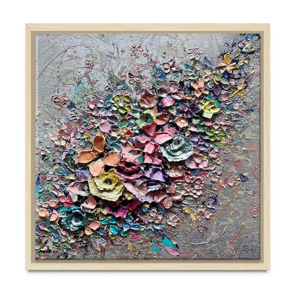 Electric Love Square Canvas Print Electric Love Square Canvas Print wall art product Nada Khatib