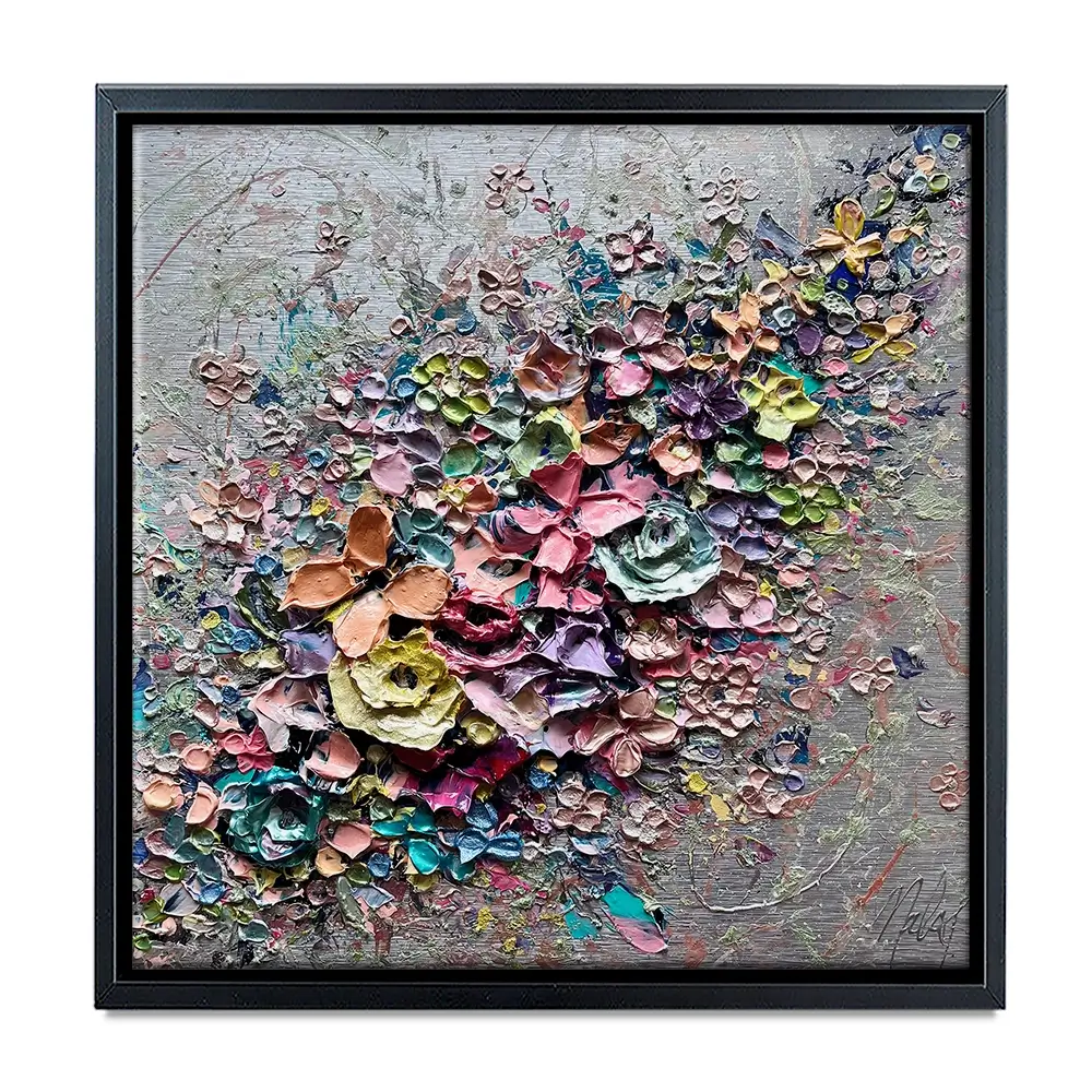 Electric Love Square Canvas Print Electric Love Square Canvas Print wall art product Nada Khatib