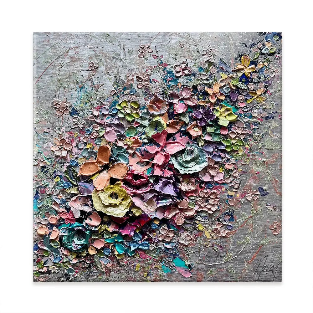 Electric Love Square Canvas Print Electric Love Square Canvas Print wall art product Nada Khatib